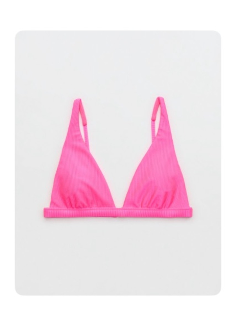 Aerie Shine Rib Plunge Bikini Top